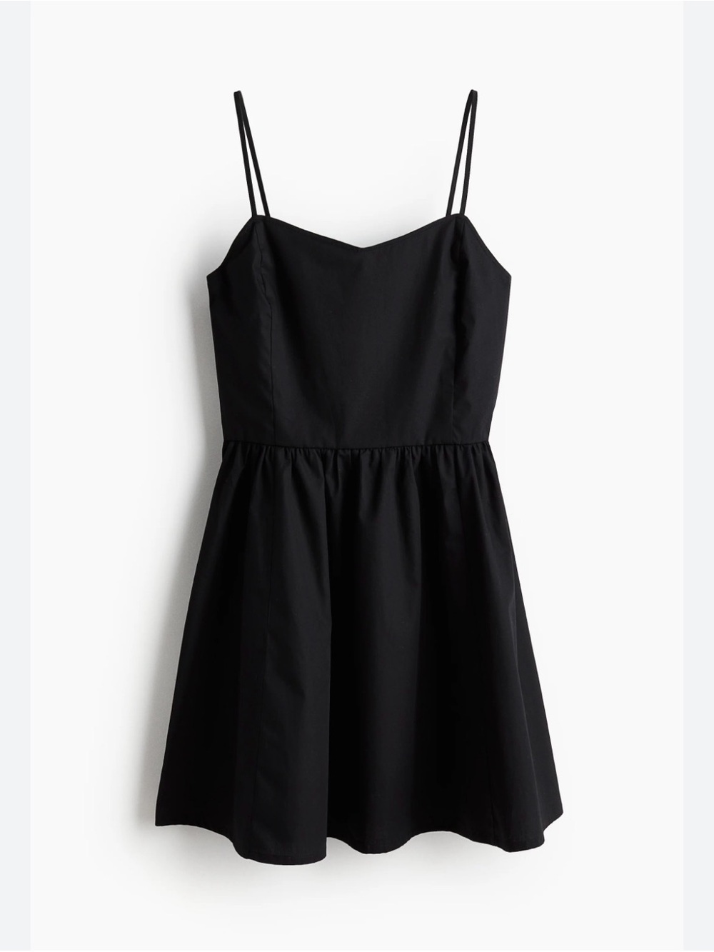 H&M Black Spaghetti-Strap Mini Dress | Medium